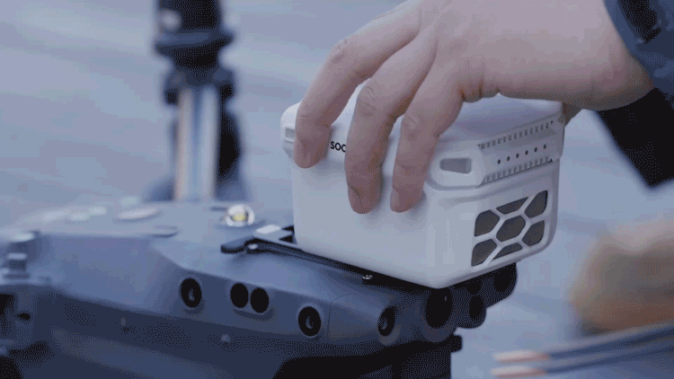 Capteur de surveillance de la pollution de la qualité de l'air de détection de gaz de drone DJI M30